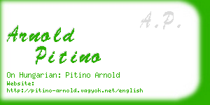 arnold pitino business card